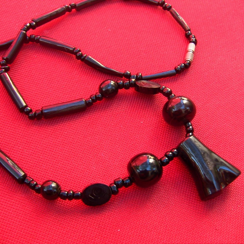 Raw Beauty Black Coral Necklace